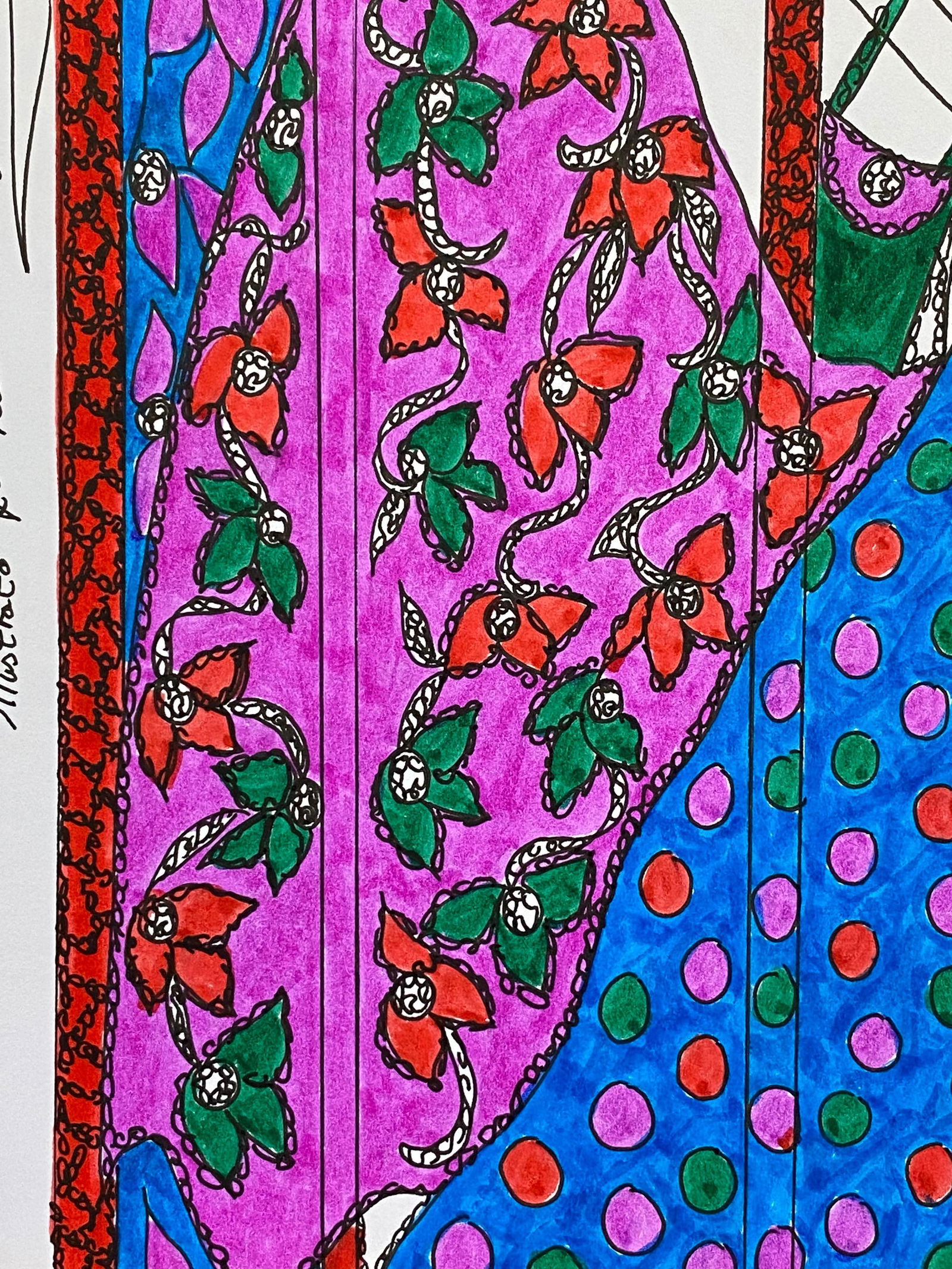 Original Fashion Design Illustration Watercolor Painting Laura Ashley Designer, circa 2000s - 17