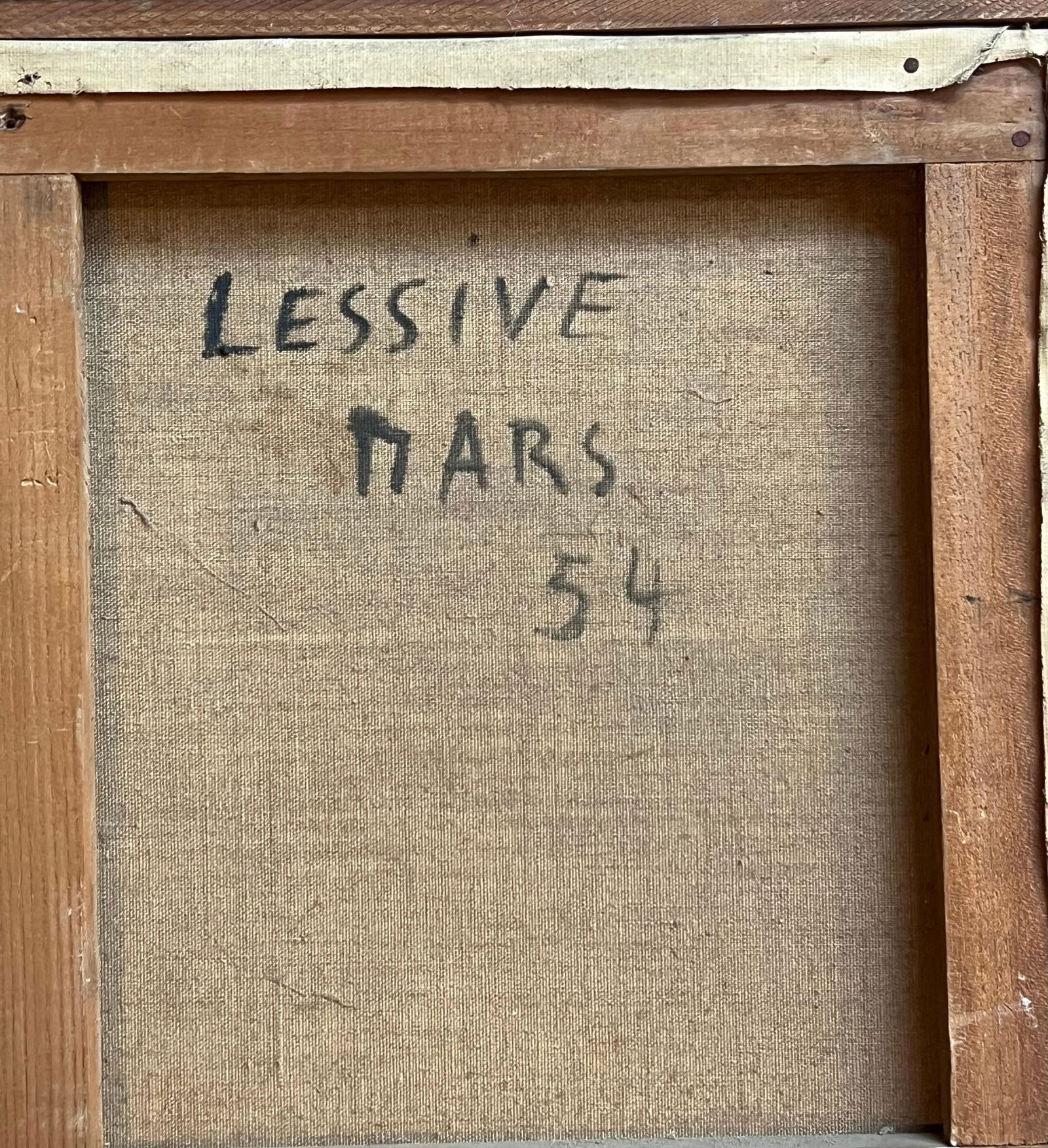 Claude Lion; 1950's French Cubist Signed Oil Abstract Shapes Colorful Composition, 1954 - 2