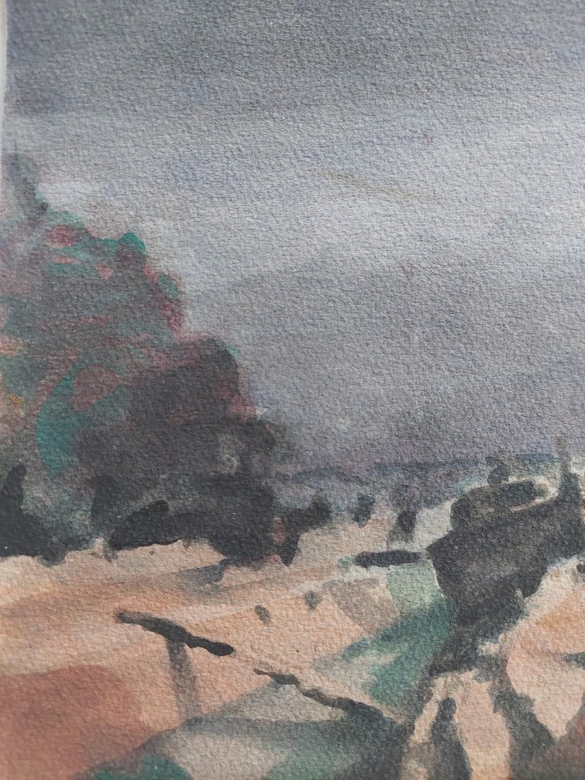 French Modernist Cubist Painting Storm Approaching Paris, 21st Century - 7