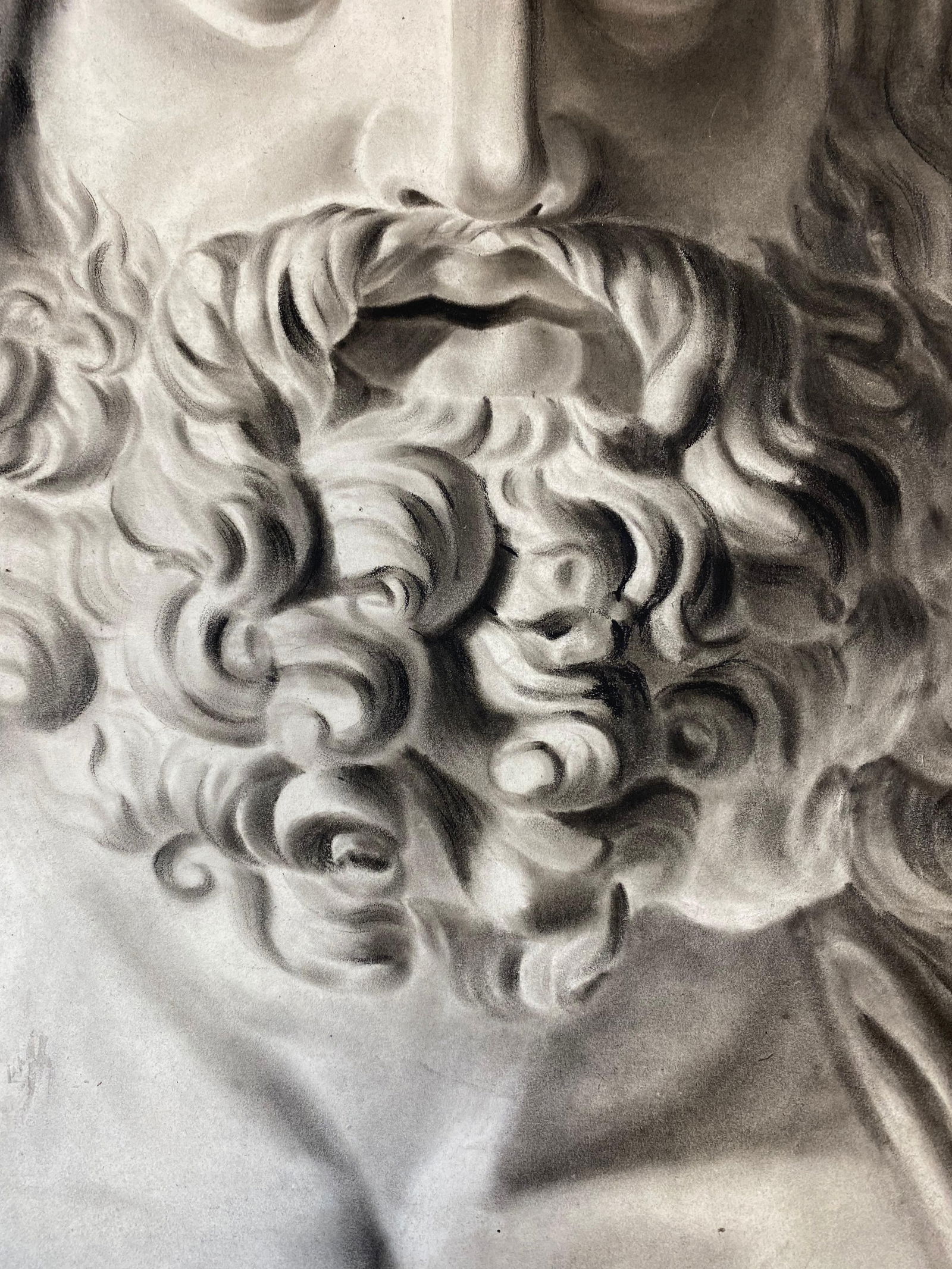 Antique French Head Portrait Greek Roman Head Bust Portrait Bearded Man, 19th Century - 9