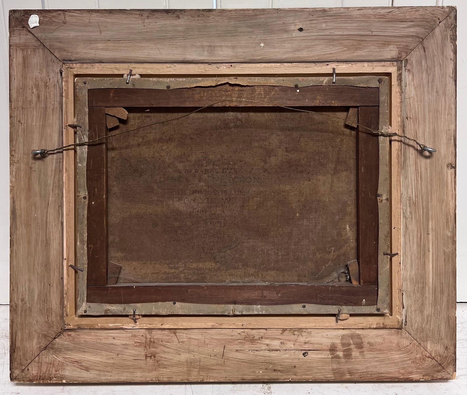 Antique English School; Lady in Woods with Logging Team Gatherin Firewood Fine English Oil Painting - 3