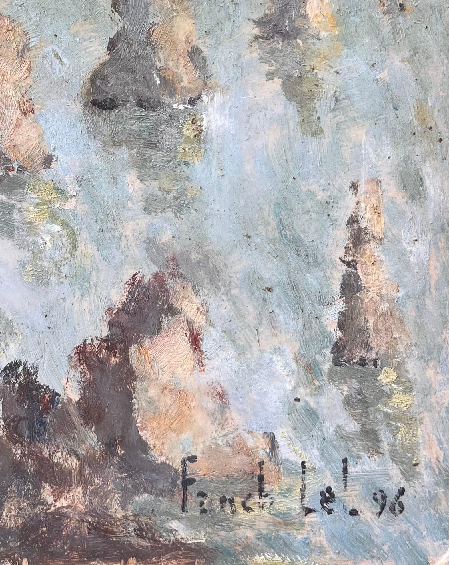 Fanch Lel; French Impressionist Oil Painting of French Seascape with Gulls and Sea Stacks, 1996 - 9