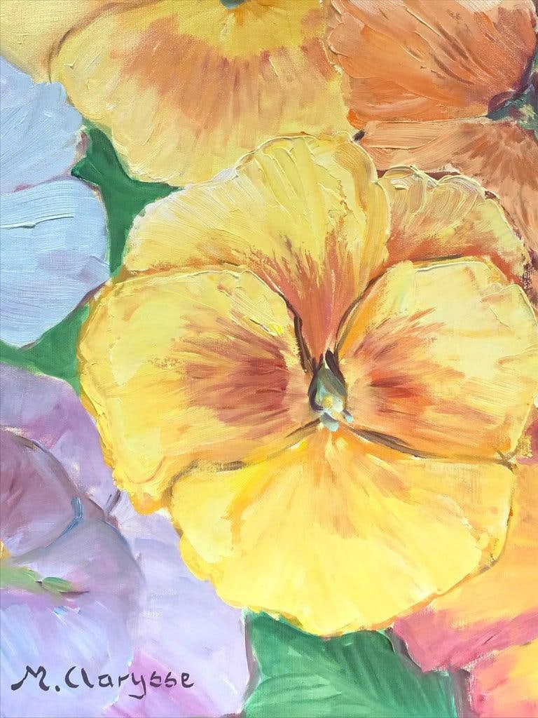 Bright & Colorful French Impressionist Oil Painting, Orange & Yellow Flowers, 2000 - 6