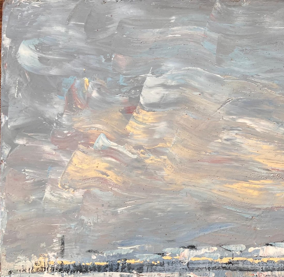 Fanch Lel; French Harbour Oil Painting of Boats Lighthouse and Rocky Shoreline at Low Tide, 1986 - 9
