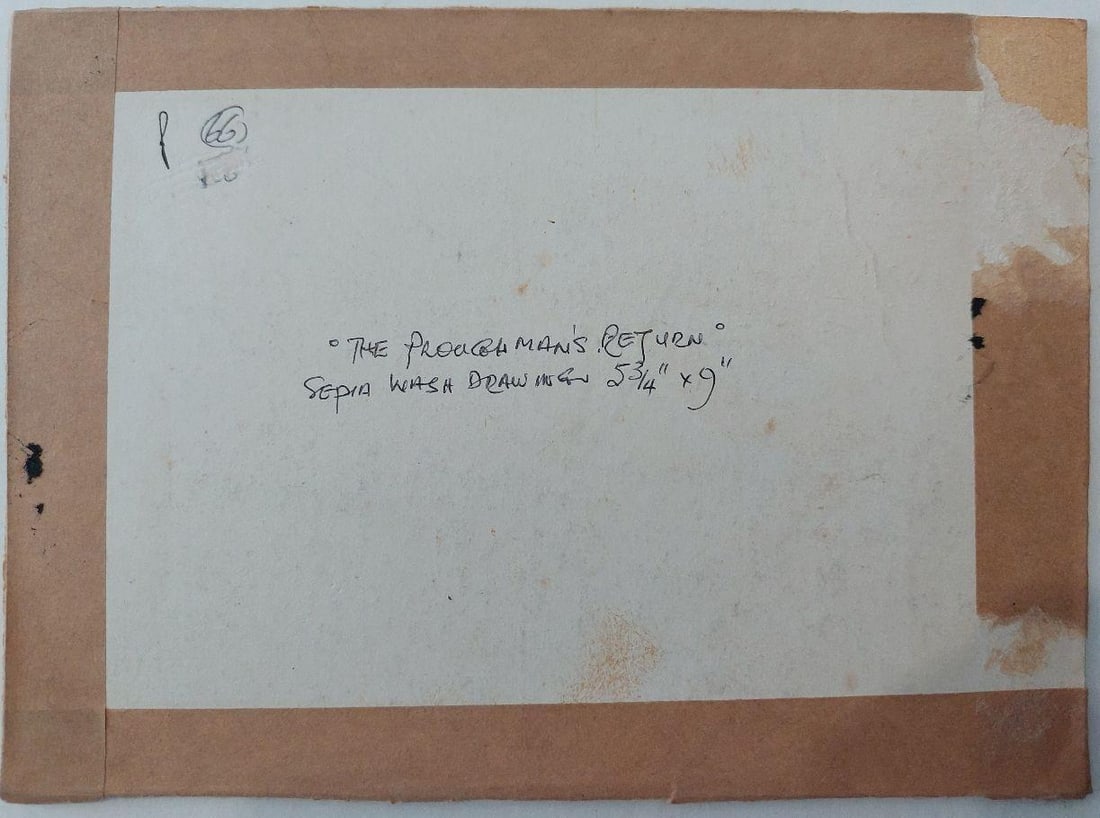 English School; Traditional English Painting Working Horses Returning Home in Kent, 20th Century - 5