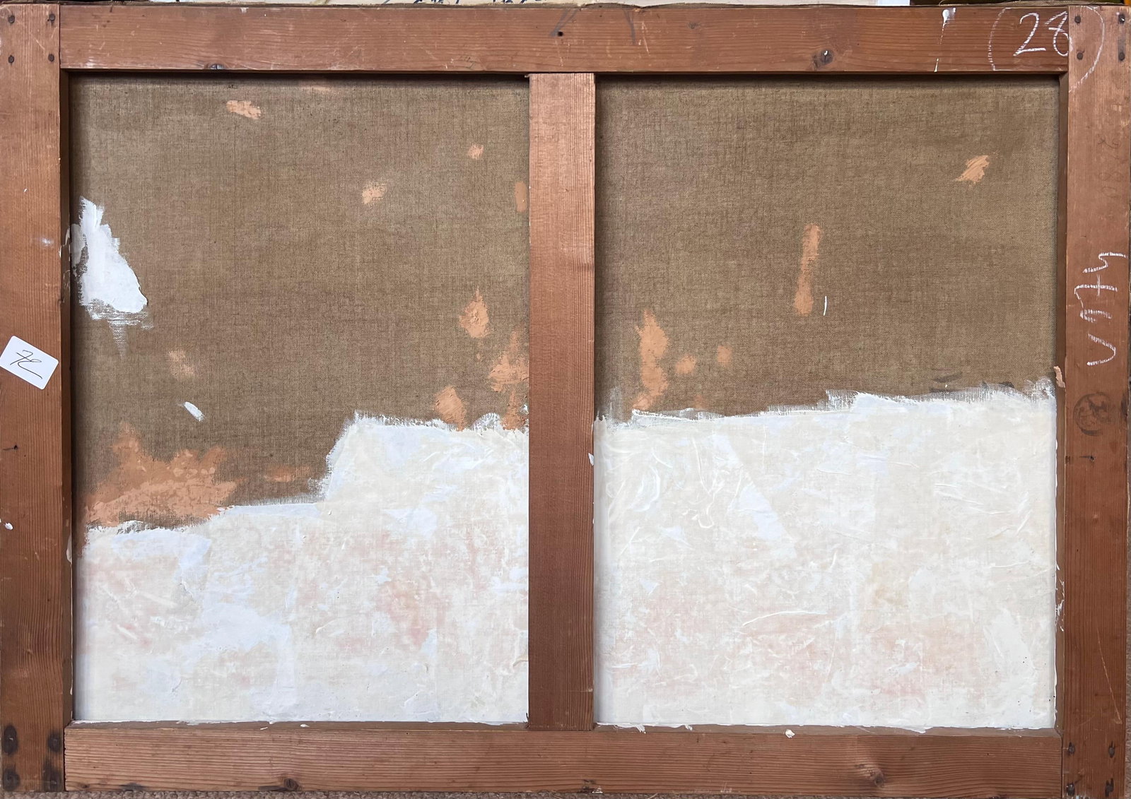 French School; Antique French Romantic Signed Oil Painting Farmer & Cow Sunset Field Landscape - 13