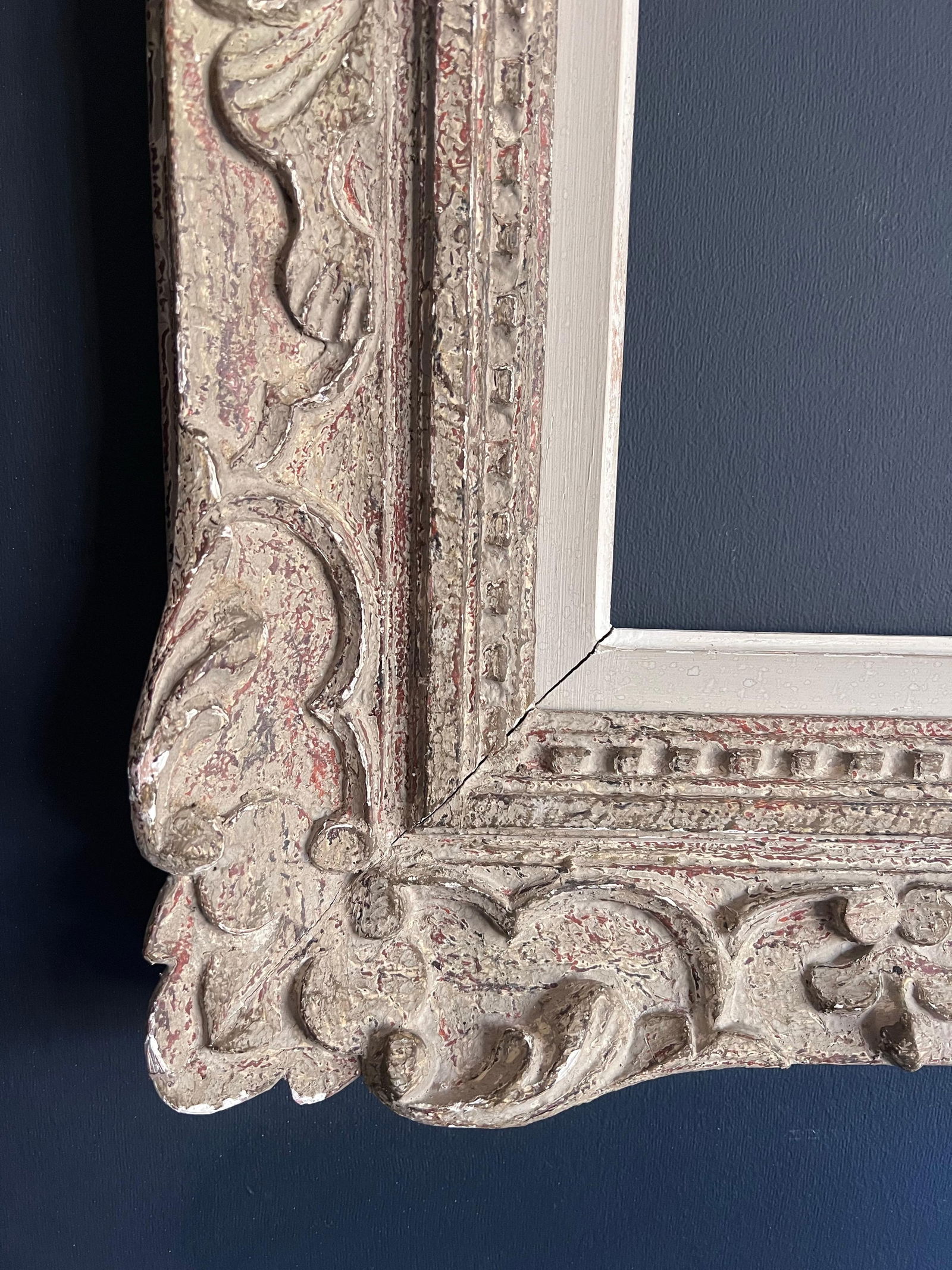 French School ; Mid Century French Picture Frame Original Montparnasse Period Shabby Chic, - 7