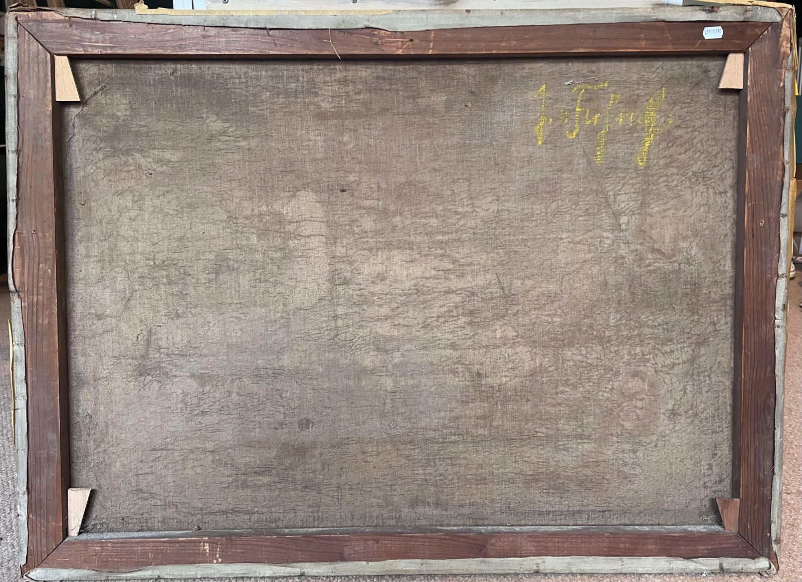 French School; 19th Century French Theatrical Oil Painting Merchants outside City Building, 19th - 3