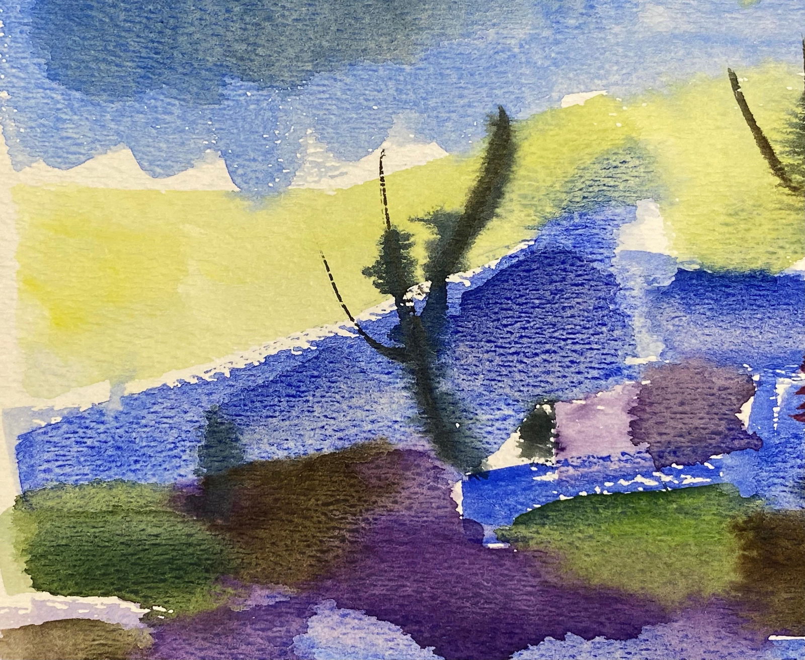 Akos Biro; Colourful Abstract, French Expressionist Original Oil Painting, circa 1980s - 15