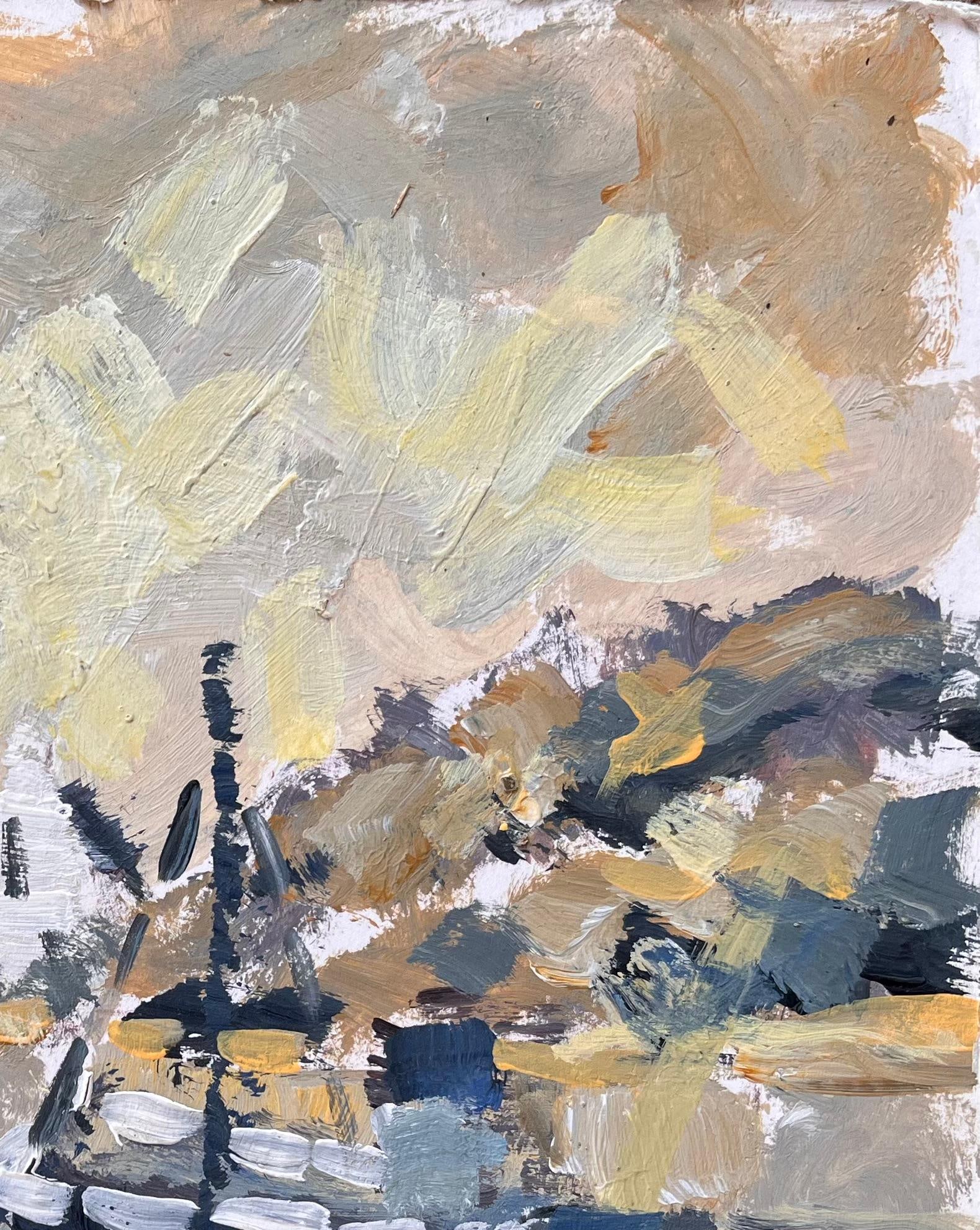 Fanch Lel; Impressionist Coastal Fishing Village with Moored Boats in Ouessant in Brittany, 2008 - 4