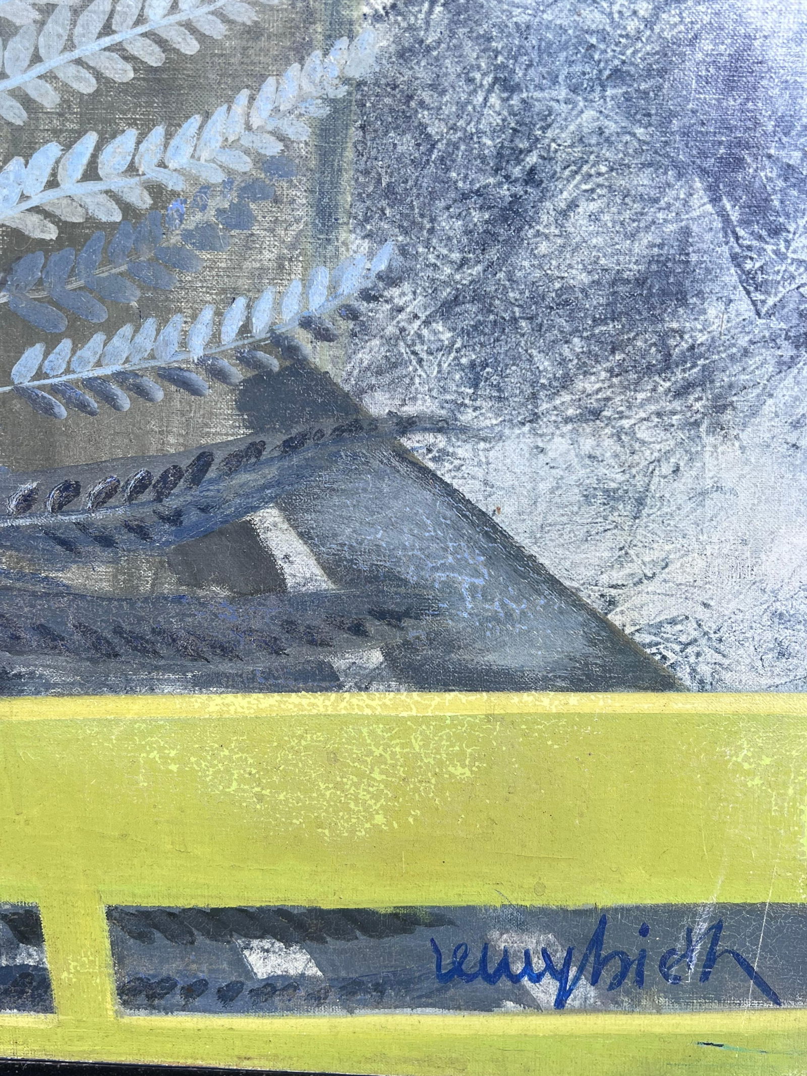 Michel REMY-RIETH; Large 1970's French Abstract Garden Plants Flowers Signed Original Oil Painting, - 2