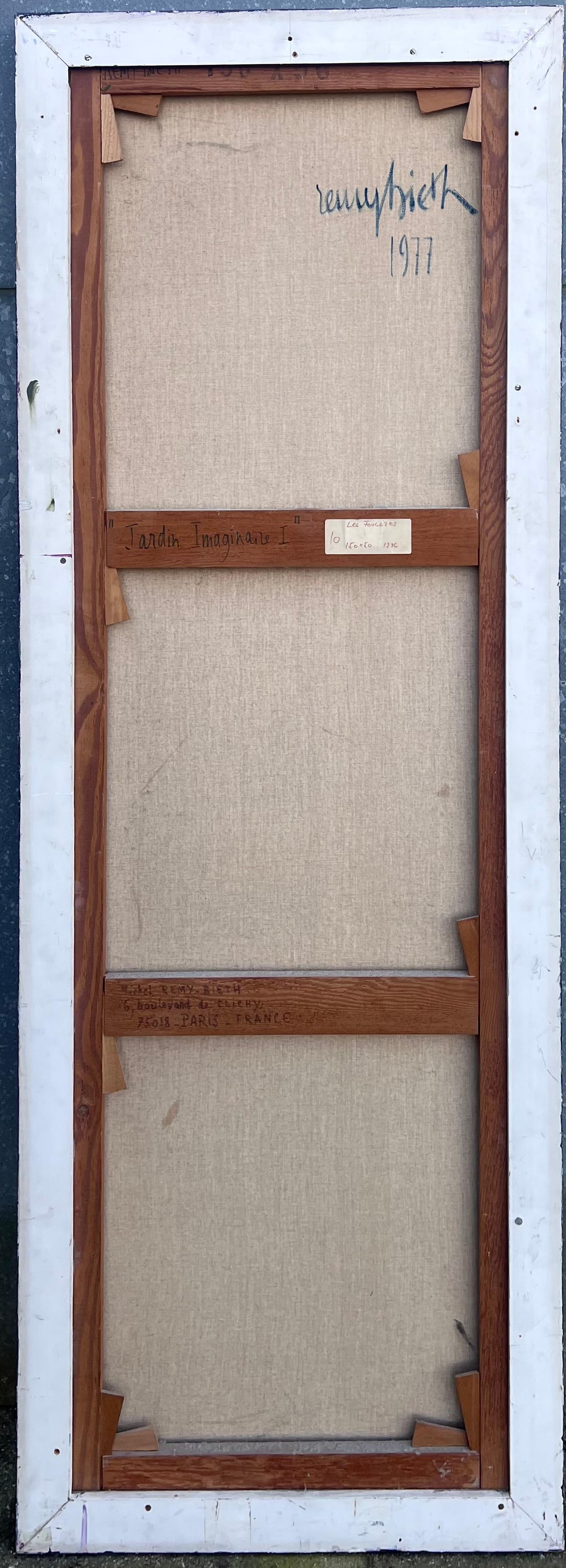 Michel REMY-RIETH; Large 1970's French Abstract Garden Plants Flowers Signed Original Oil Painting, - 6