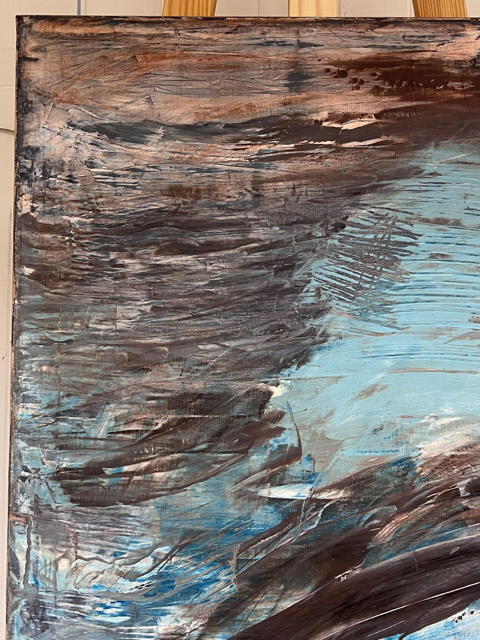 French School; Large French Abstract Oil Painting Palette Knife Original Mid 20th Century - 8