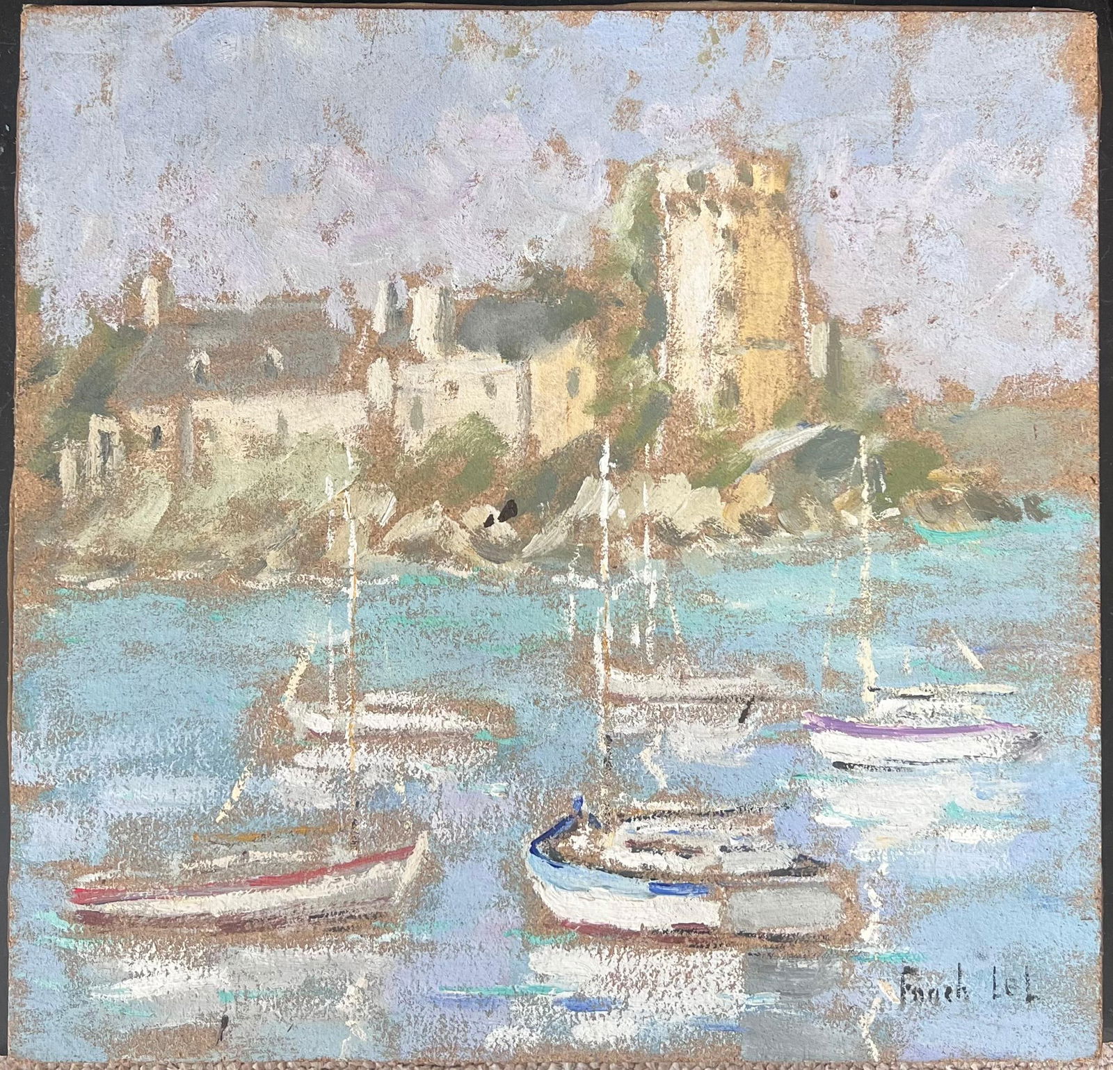 Fanch Lel; Still Fishing Harbour of Montauban France Impressionist French Oil Painting - 14
