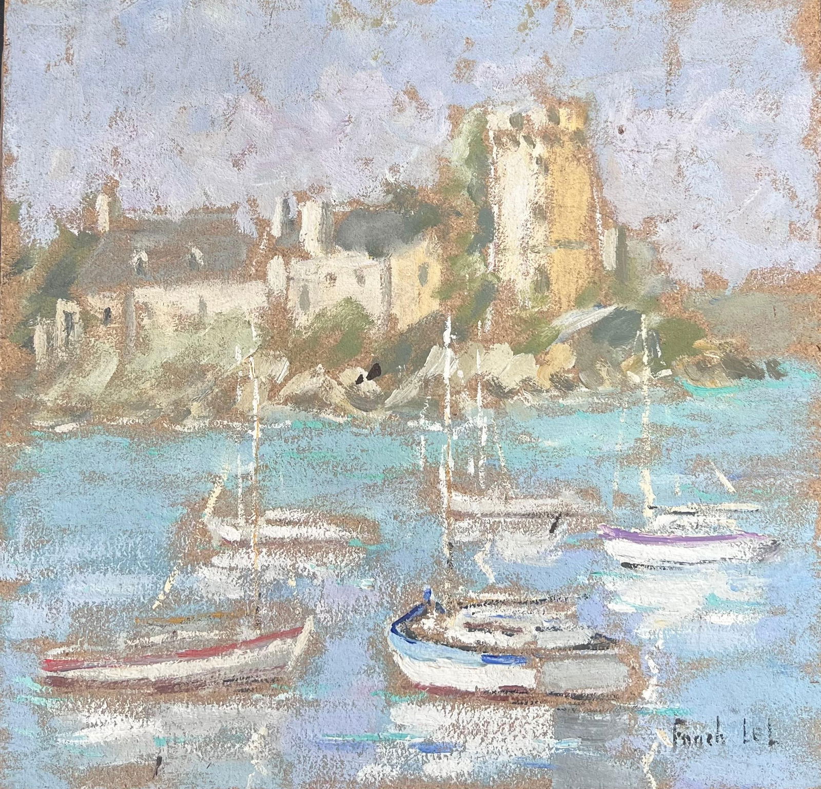 Fanch Lel; Still Fishing Harbour of Montauban France Impressionist French Oil Painting - 4