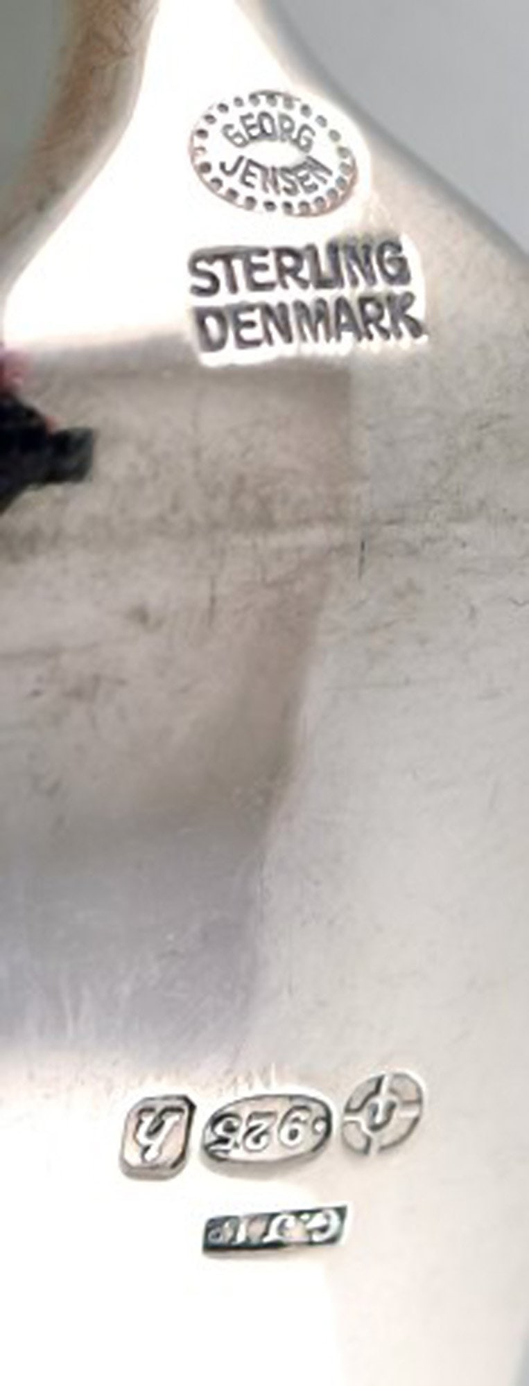 Tias Eckhoff for Georg Jensen. "Cypress" large cold meat fork in sterling silver. - 4