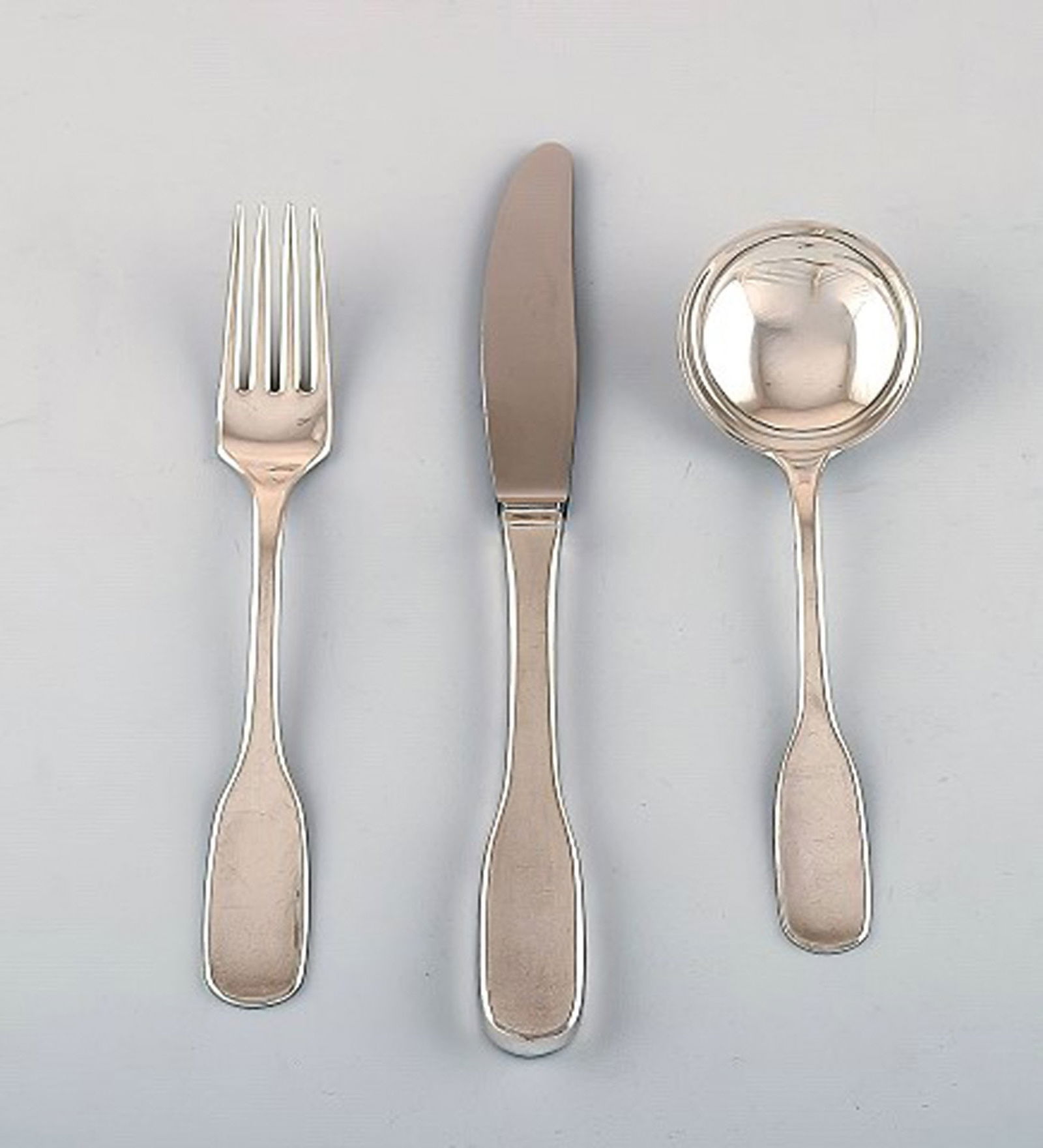 Hans Hansen silver cutlery Susanne in sterling silver. Complete silver lunch service for six people. - 2