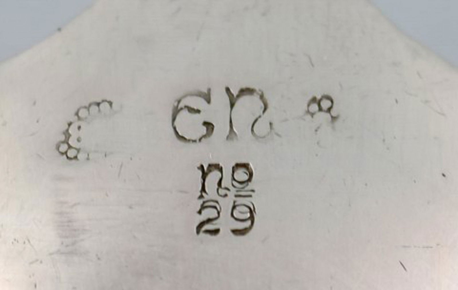 Evald Nielsen no. 29. Sauce spoon in full silver. 1930s. - 4