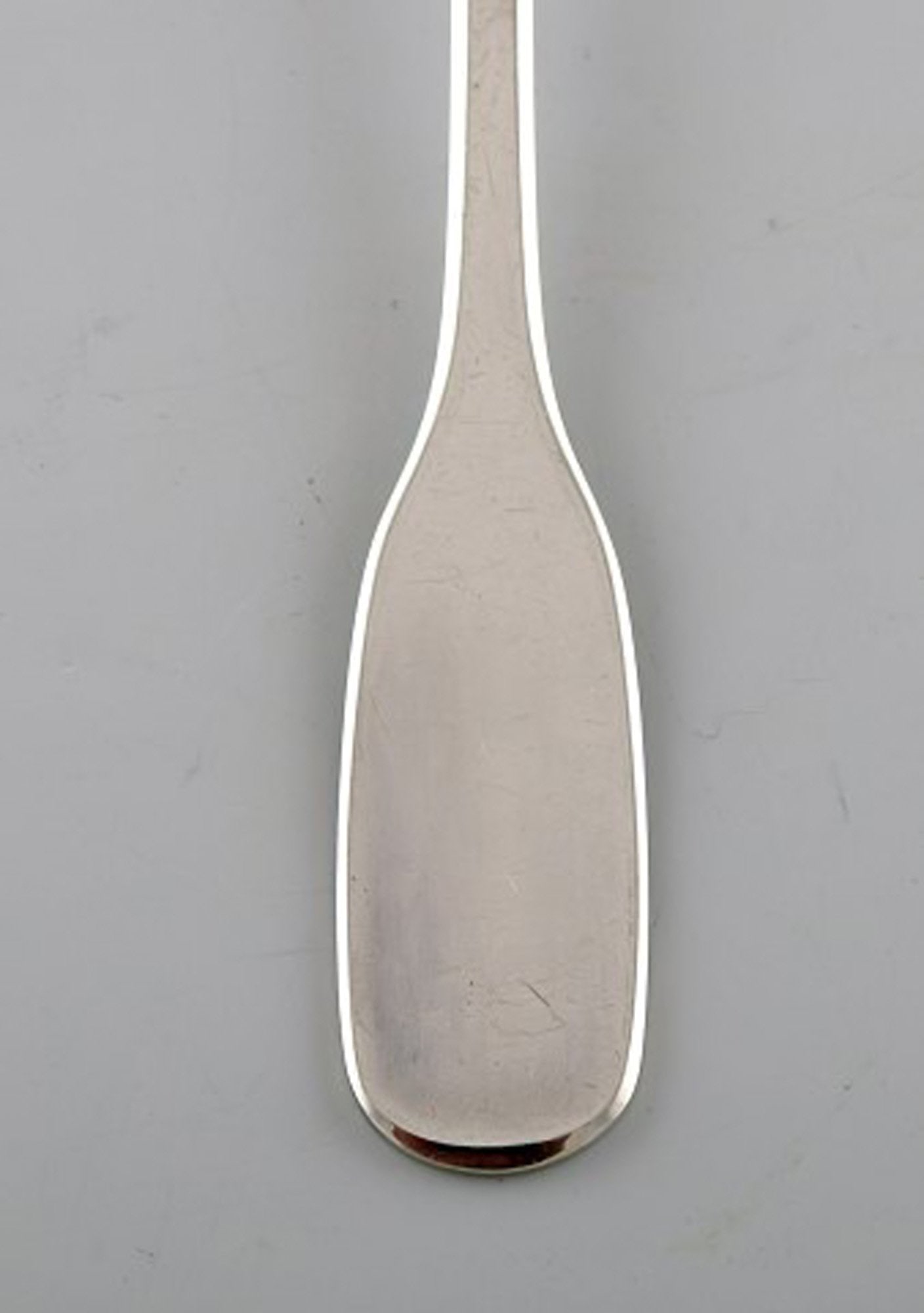 Hans Hansen silver cutlery. Large "Susanne" cold meat fork in sterling silver. Danish design, mid - 3