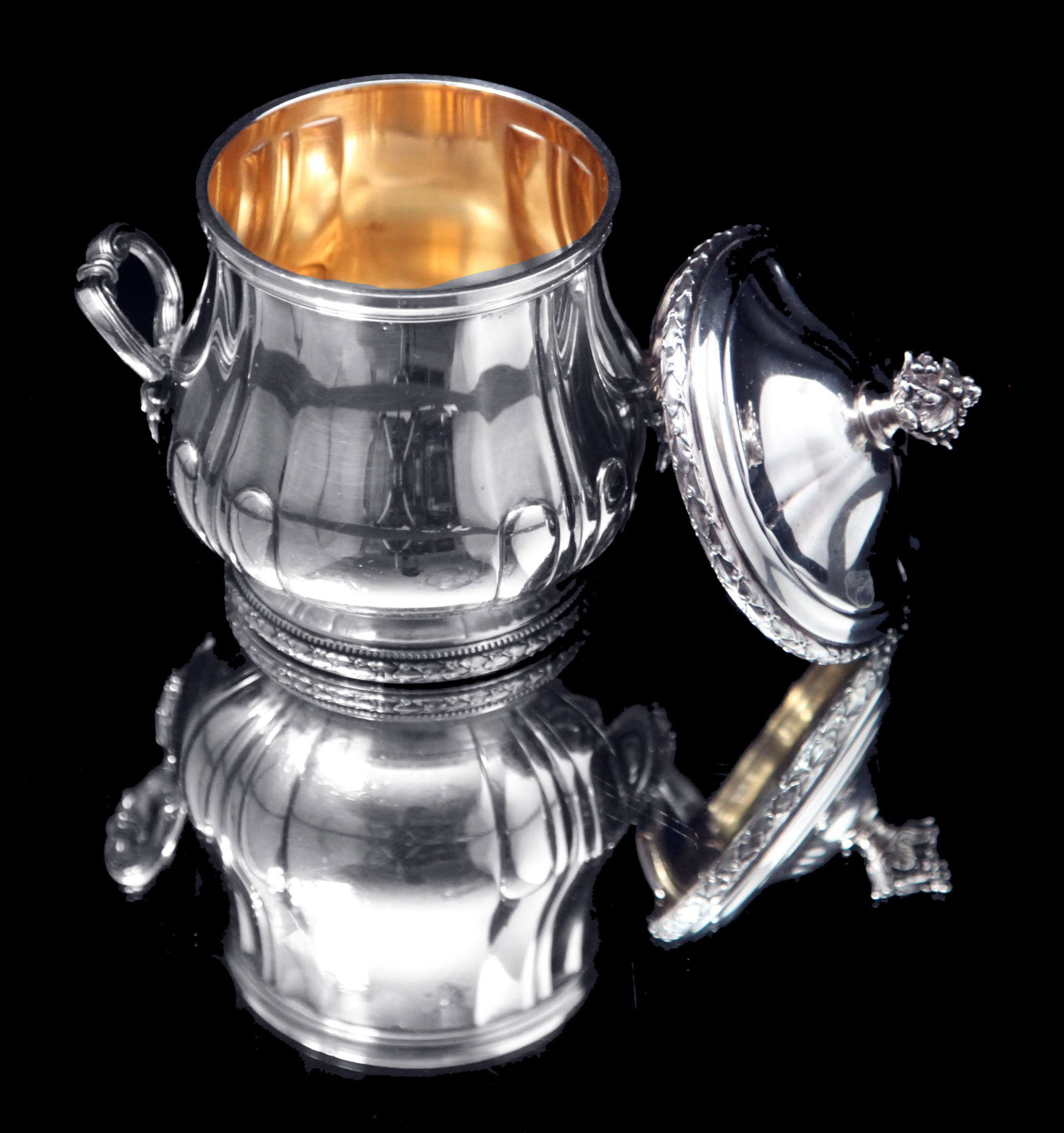 Puiforcat (Hermes): 4pc. Antique French Louis XVI Sterling Silver Tea Set + Tetard Sterling Serving - 7