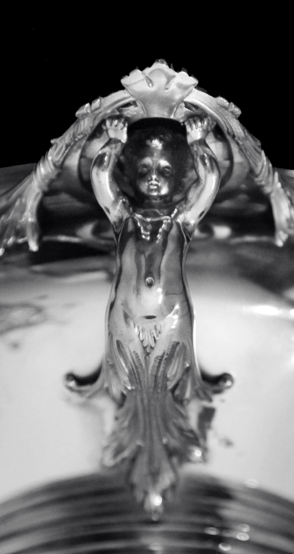 Puiforcat (Hermes) 2pc. Louis XVI Covered 950 Sterling Silver Vegetable Server / Tureen - Like New ! - 7