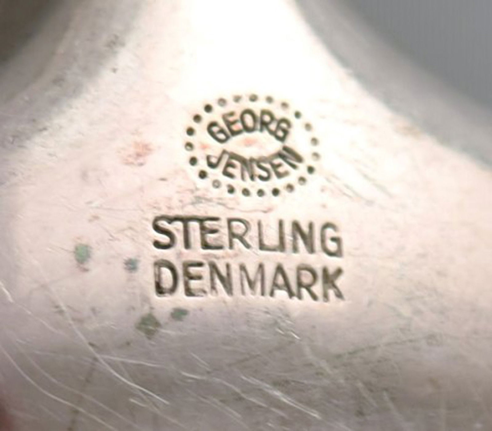 Georg Jensen Sterling Silver Cypress dessert spoon. - 4