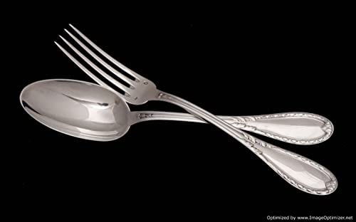 LAPPARRA FRENCH ANTIQUE STERLING SILVER FLATWARE SET, 111pcs. (SERVICE FOR 18), LOUIS XVI, CHEST, - 3