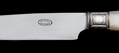 OLIER & CARON - 84pc 950 STERLING SILVER FLATWARE SET MOTHER OF PEARL KNIVES - 1920s - 5