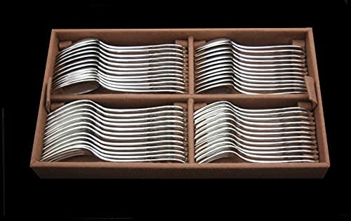 OLIER & CARON - 84pc 950 STERLING SILVER FLATWARE SET MOTHER OF PEARL KNIVES - 1920s - 7