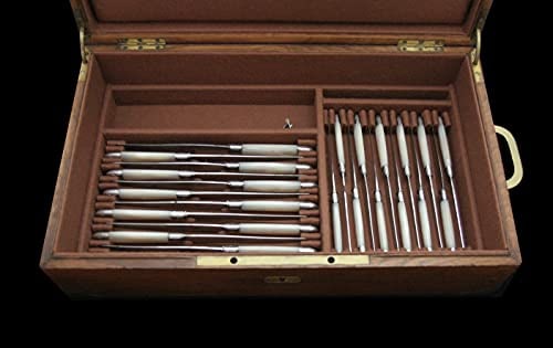 OLIER & CARON - 84pc 950 STERLING SILVER FLATWARE SET MOTHER OF PEARL KNIVES - 1920s - 8