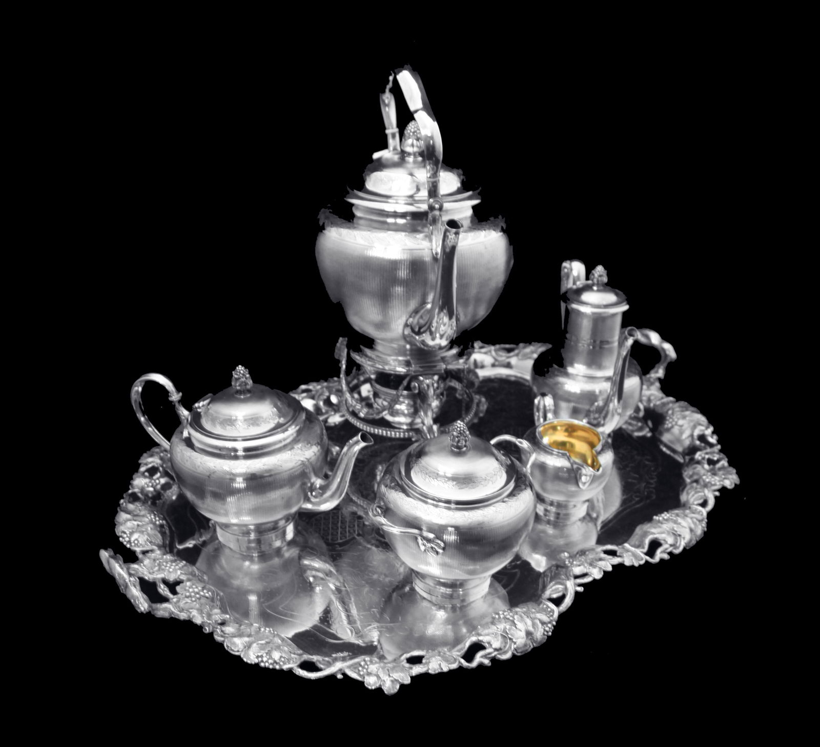 Odiot - 6pc. Antique French Sterling Silver Tea Set, Like New Condition, 1890s. - 3