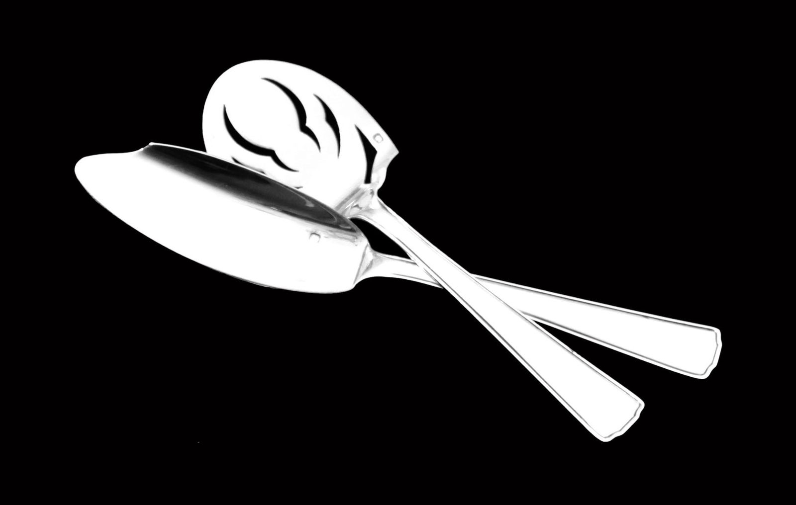 RAVINET D'ENFERT - 17pc SET ART DECO 950 STERLING SILVER FLATWARE SERVING PIECES - 3