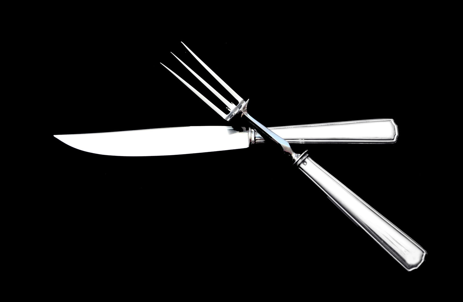 RAVINET D'ENFERT - 17pc SET ART DECO 950 STERLING SILVER FLATWARE SERVING PIECES - 6