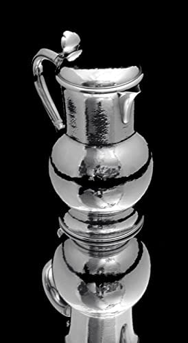 PUIFORCAT (HERMES) 6pc. 950 STERLING SILVER HAMMER FINISH ART DECO TEA / COFFEE SET - 1920s - 4