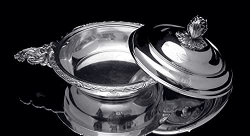 ODIOT - TWO COVERED 950 STERLING SILVER LOUIS XVI VEGETABLE SERVERS 1850-1899 BOWLS - 4
