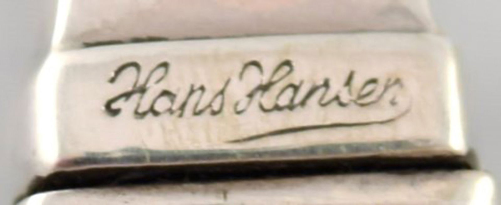 Hans Hansen cutlery Susanne salad set in sterling silver and stainless steel. - 4