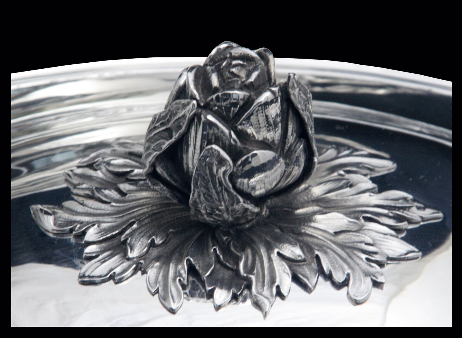 PUIFORCAT (HERMES) 3pc LOUIS XVI COVERED 950 STERLING SILVER VEGETABLE SERVER 1850-1899 - 8