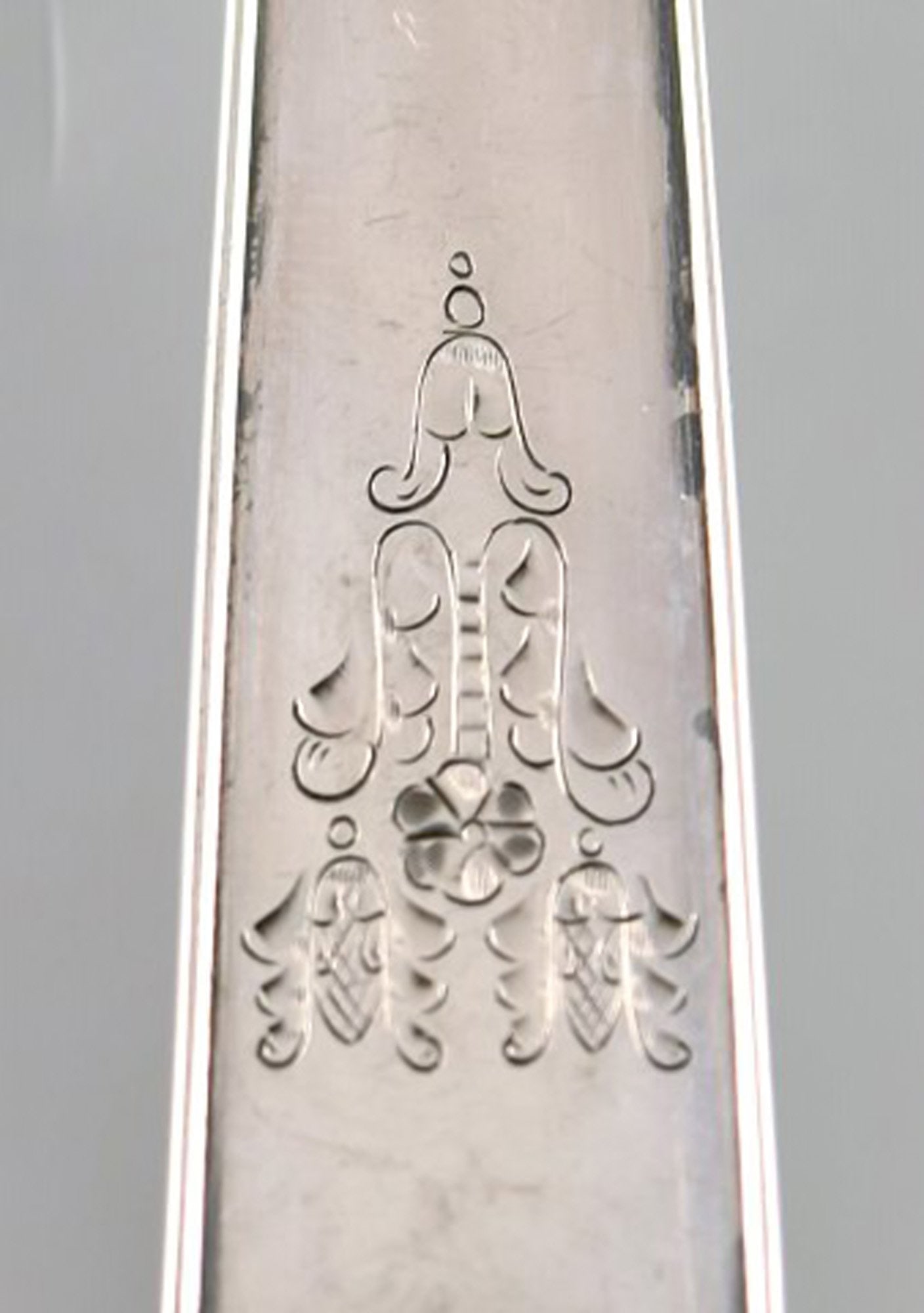 Hans Hansen silverware number 2. Set of 8 coffee spoons in all silver. 1937 - 3