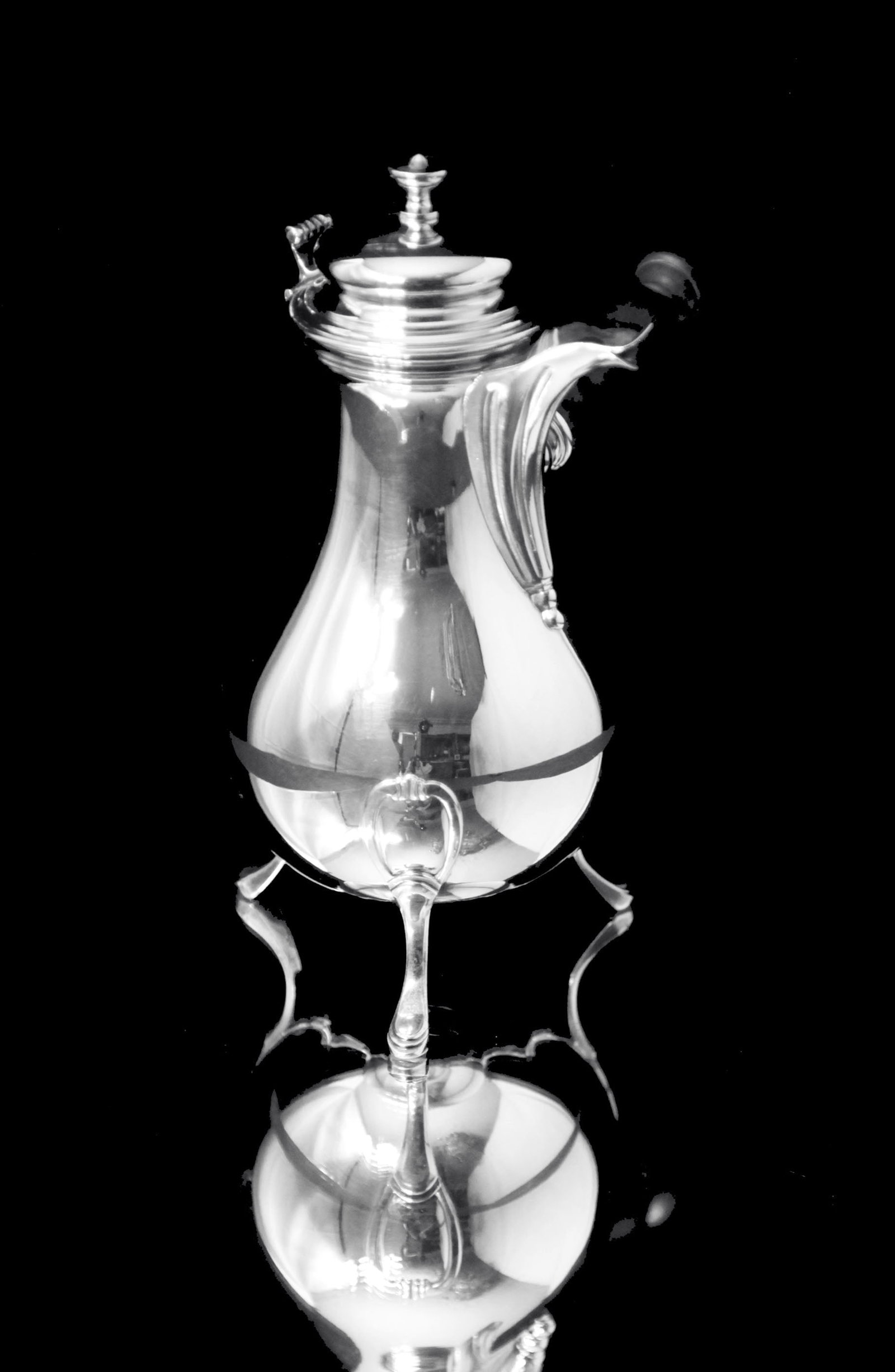 Odiot Henin - 5pc. Antique French 950 Sterling Silver Louis XVI Tea Set with Serving Tray - Museum - 12