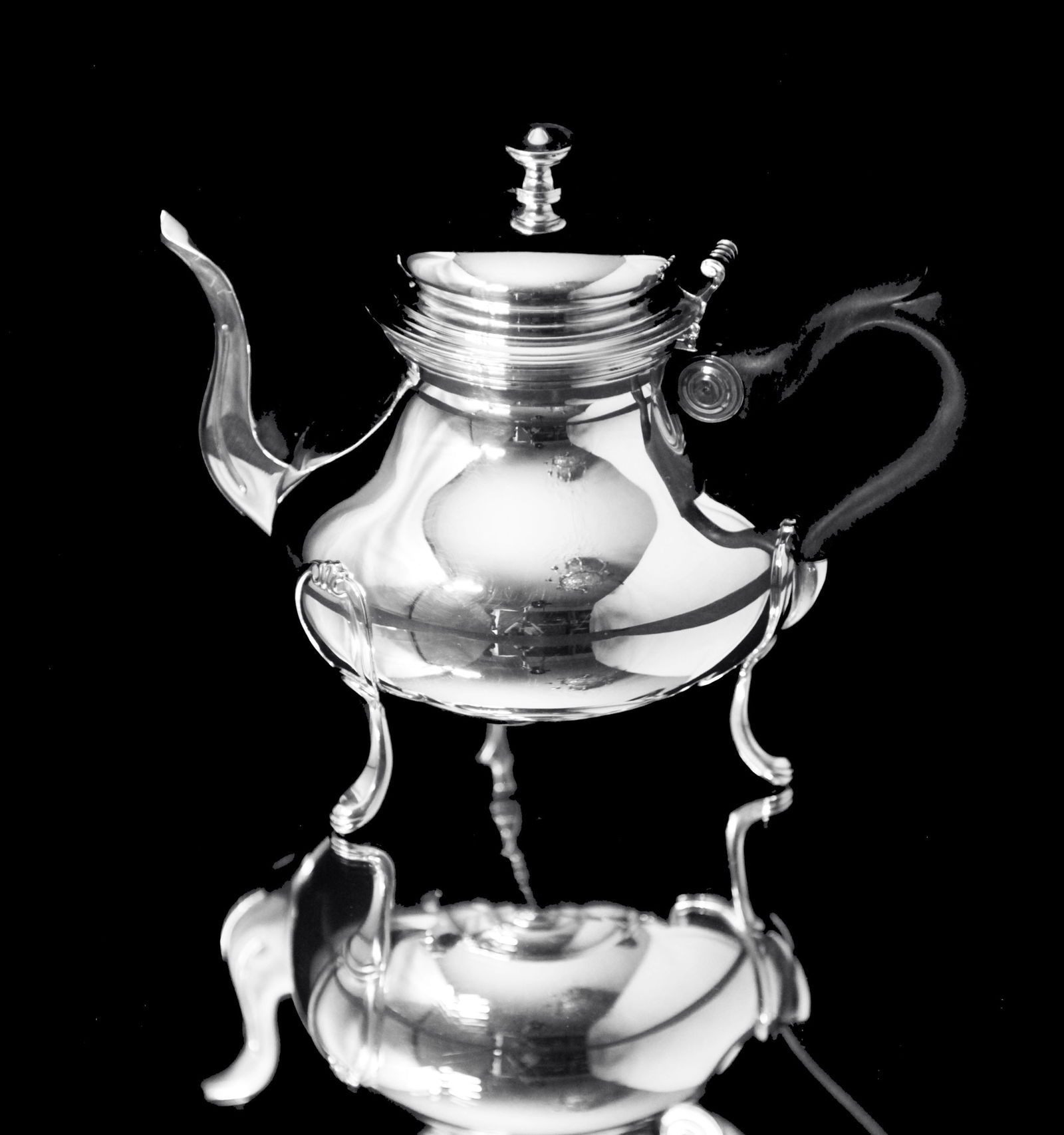 Odiot Henin - 5pc. Antique French 950 Sterling Silver Louis XVI Tea Set with Serving Tray - Museum - 4