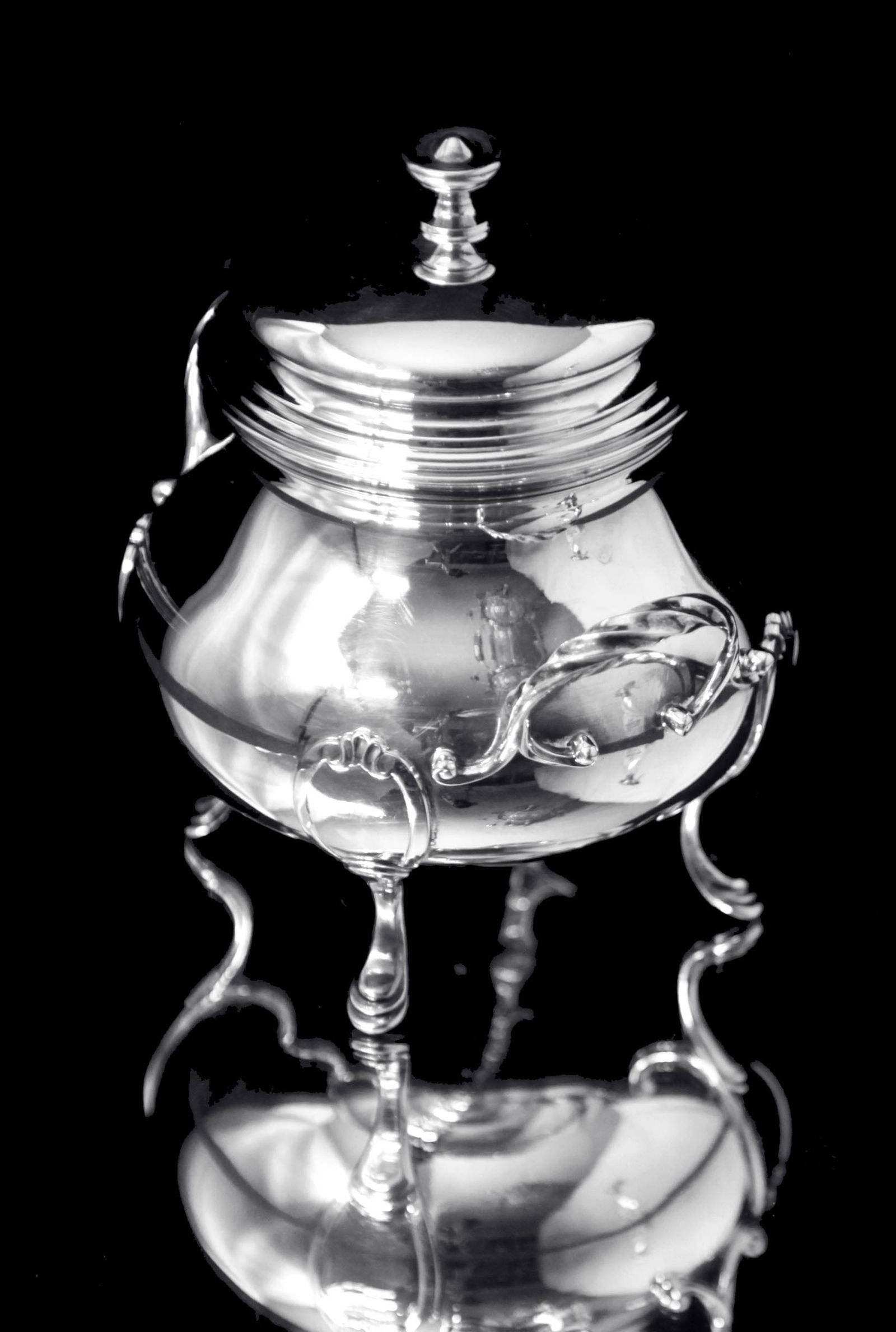 Odiot Henin - 5pc. Antique French 950 Sterling Silver Louis XVI Tea Set with Serving Tray - Museum - 8