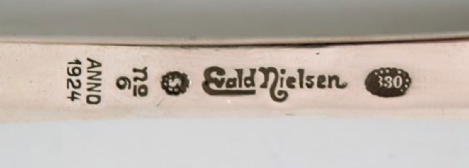 Evald Nielsen number 6, lunch fork in all silver. 1920's. Eight pieces in stock. - 4