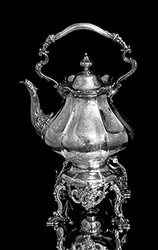 SAVORY & SONS - ANTIQUE 9pc. VICTORIAN STERLING SILVER TEA / COFFEE SET WITH TRAY, 1800 - 1849 - 2