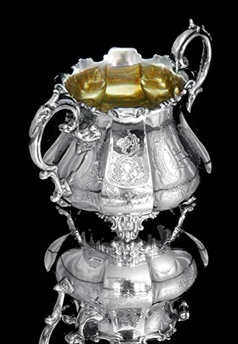 SAVORY & SONS - ANTIQUE 9pc. VICTORIAN STERLING SILVER TEA / COFFEE SET WITH TRAY, 1800 - 1849 - 7