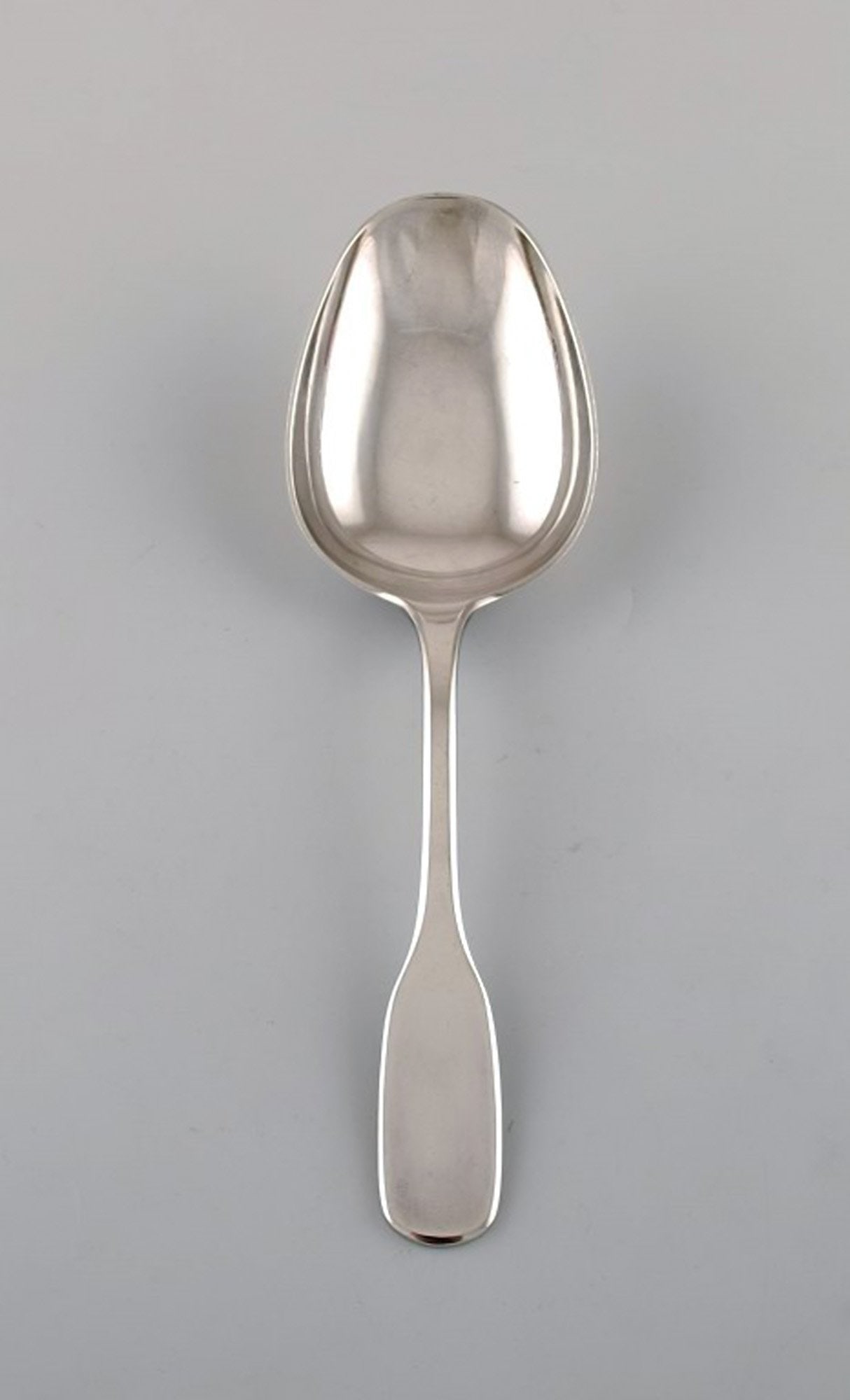 Hans Hansen silver cutlery. Large "Susanne" serving spoon in sterling silver. Danish design, mid (1 of 4)