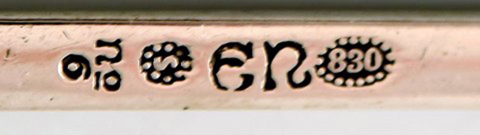 Evald Nielsen number 6, teaspoon in silver. 7 spoons in stock. - 4