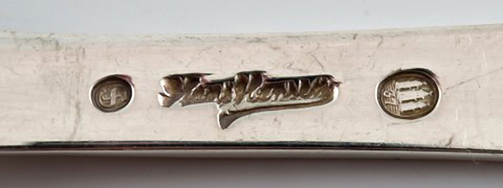 Hans Hansen silverware number 2 dessert spoons in all silver. 1937. 13 pcs. in stock. - 4