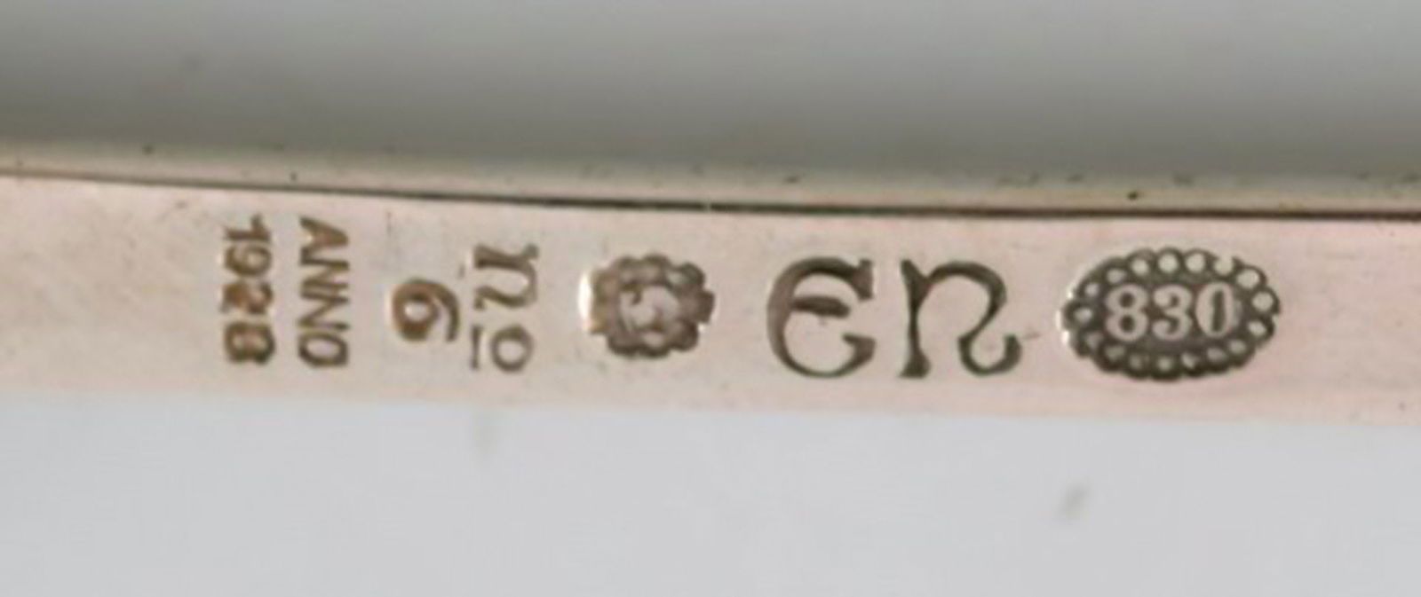 Evald Nielsen number 6, coffee spoon in all silver. 1920's. Ten pieces in stock. - 3