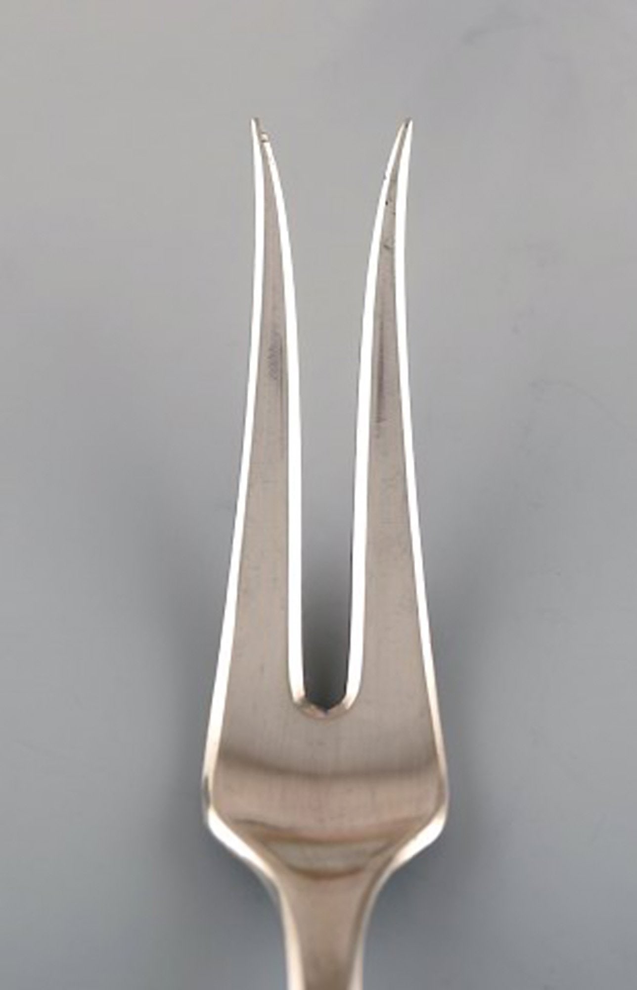 Hans Hansen cutlery Susanne cold meat fork in sterling silver. - 2