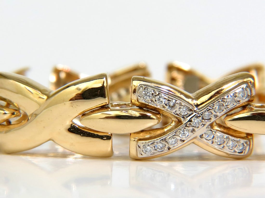 1.00ct. DIAMONDS CLASSIC "X" LINK BRACELET G/VS 14KT** - 2